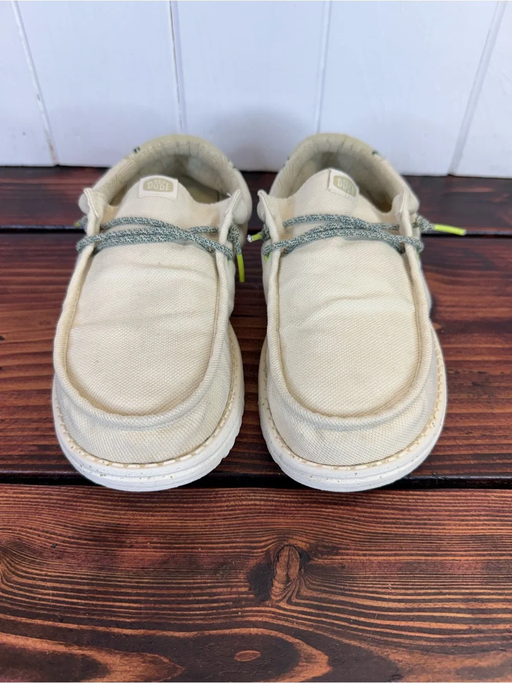 Hey Dude Wally Coastline Stone White Slip-On Shoes Men’s Size 10